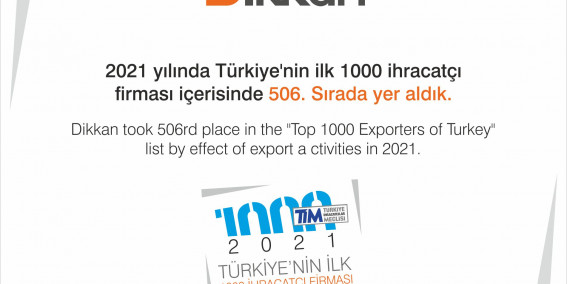2021 Yılı İlk 1000 İhracatçı Arasındayız!